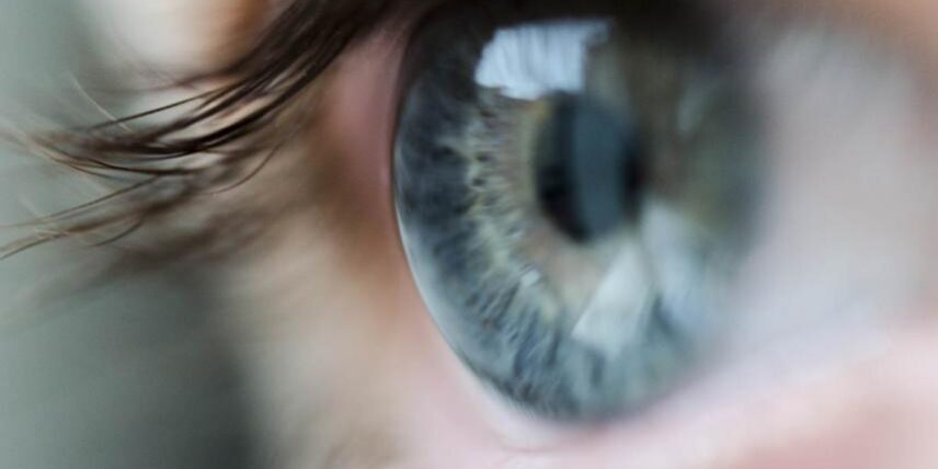 HowVisionWorks_1129722301_6 A close up of a person's blue eye
