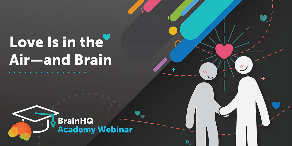 Webinar title card: "Love Is in the Air - and Brain"