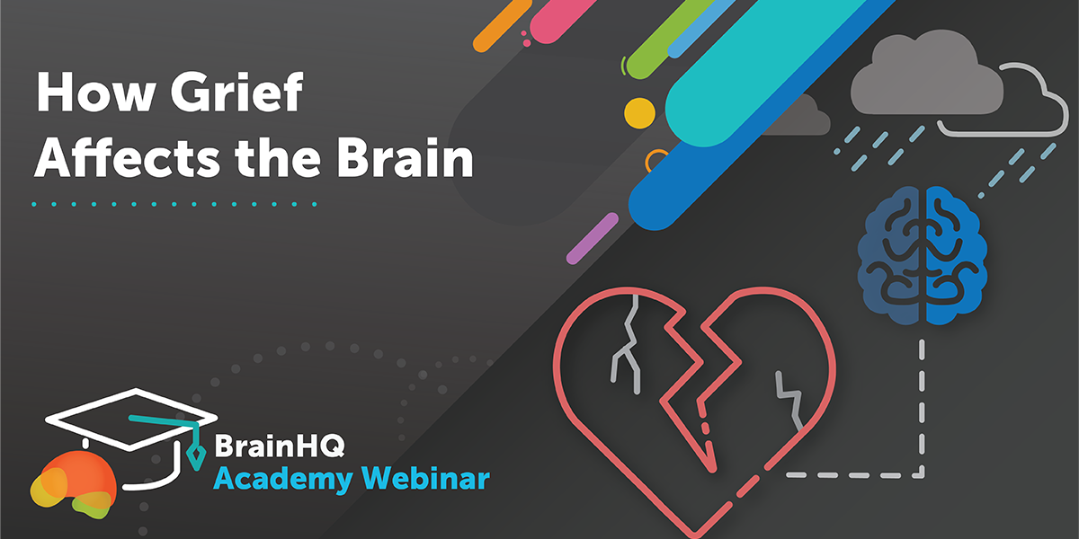 Oct2024 Webinar title card: "How Grief Affects the Brain"