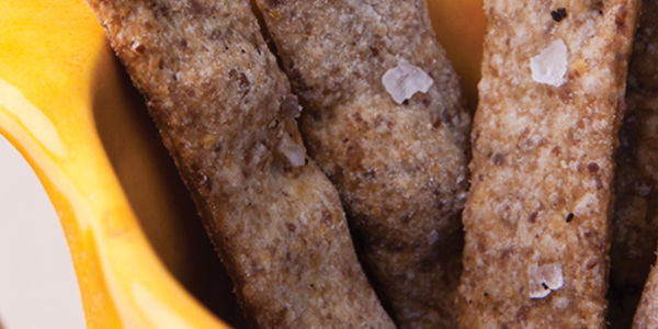grissini A close up of a banana and some bread sticks