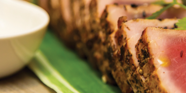 A close up of a plate of food on a table