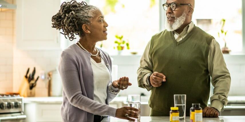 PS_ImproveYourBrainHealth-1355067011_6 A man and a woman talking in a kitchen