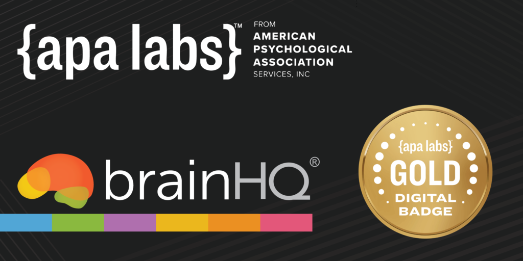 BrainHQ Earns the APA Labs Gold Digital Badge